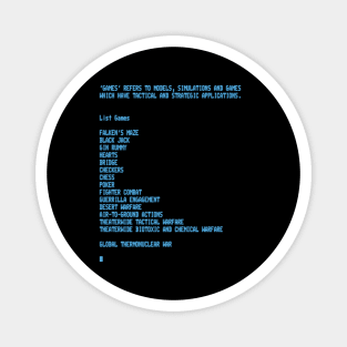 War Games – Global Thermonuclear War Magnet